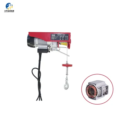 Grua elétrica 200kg mini cabo 220v 230v para elevação da corda de fio mini grua elétrica